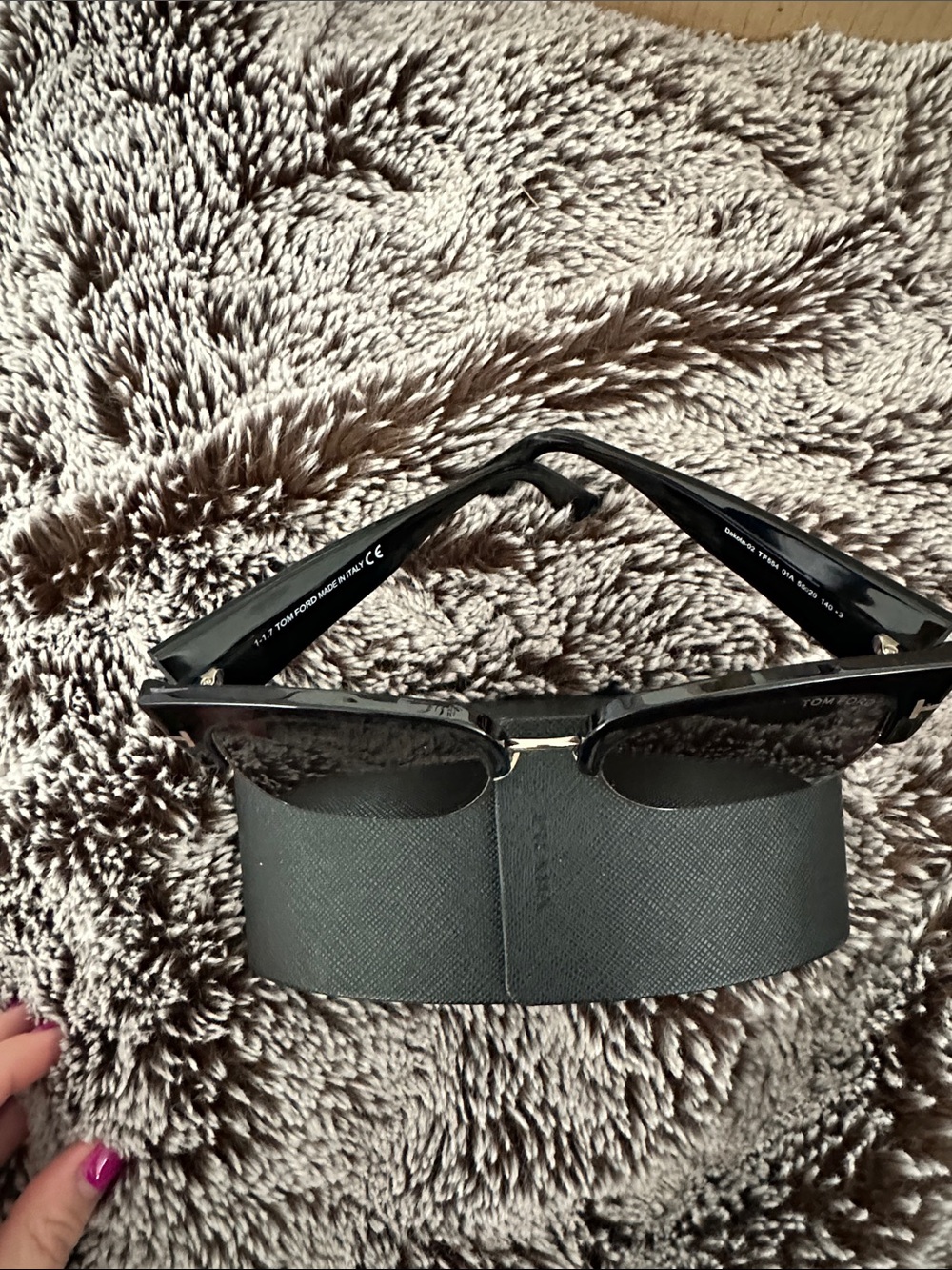 Tom Ford Black Frame Sunglasses with Gold Accents - Picture 2 of 10